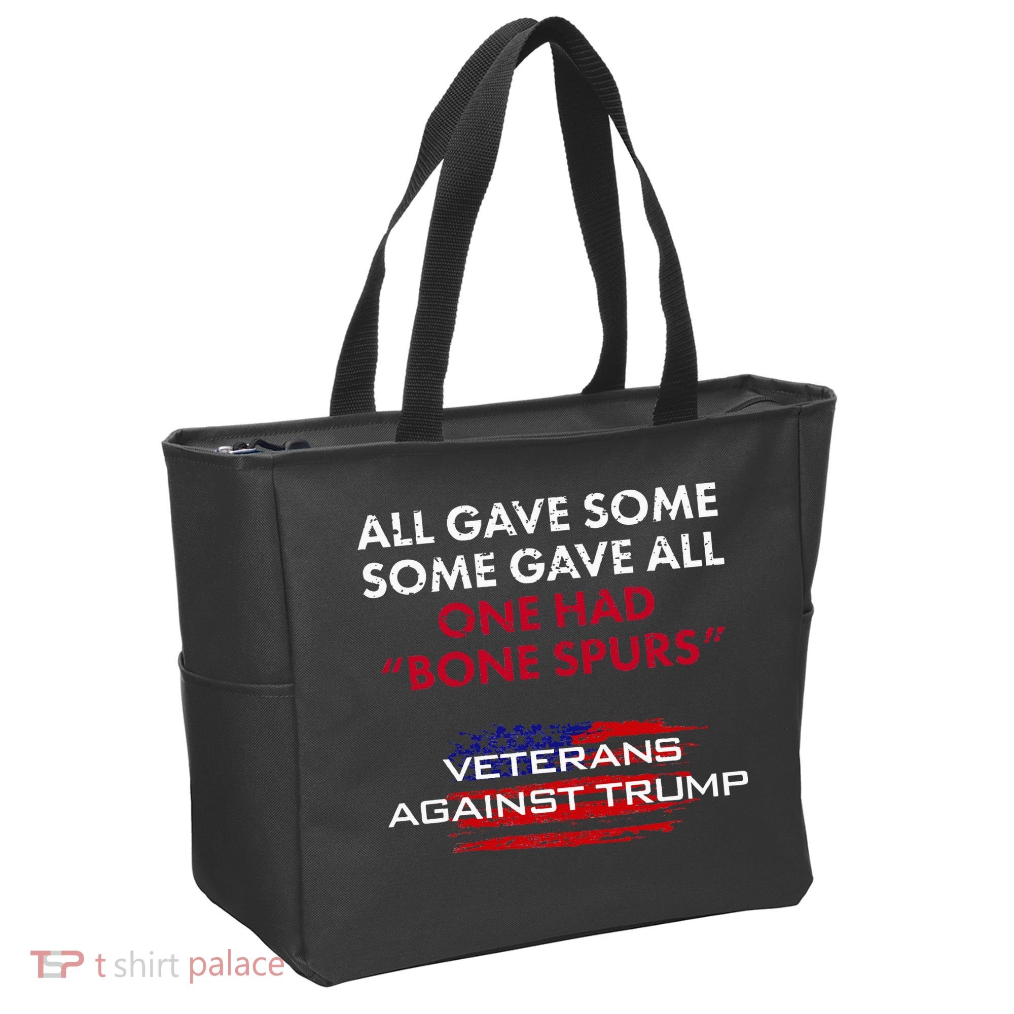 Veterans Anti Trump Draft Dodger Bone Spurs For Vets Tote Bag