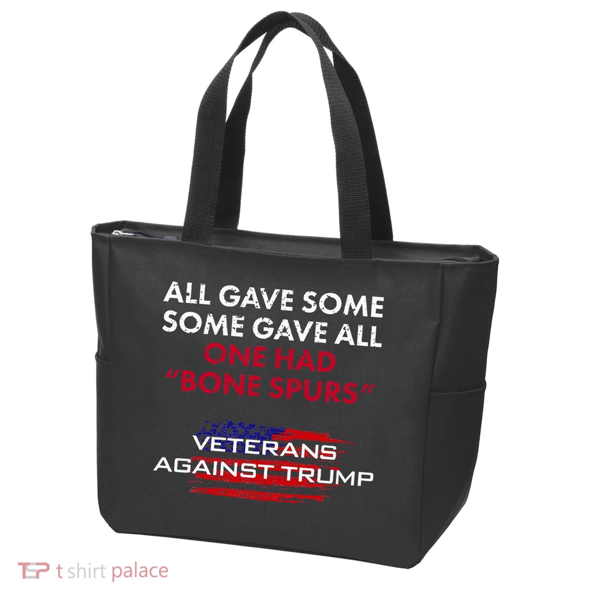 Veterans Anti Trump Draft Dodger Bone Spurs For Vets Tote Bag
