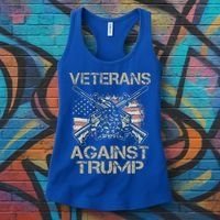 Veterans Against Trump Military Anti Trump Vet Women's Tank Top thumb 3