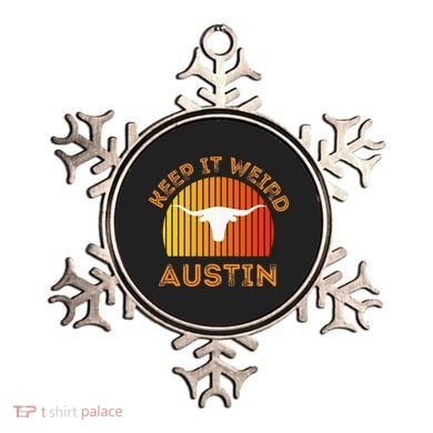 Vintage Austin TX Distressed Keep It Weird Texas Ornament