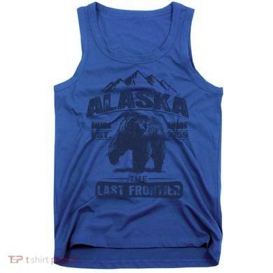 Vintage Alaska The Last Frontier Bear Alaska Gift Tank Top