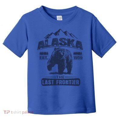 Vintage Alaska The Last Frontier Bear Alaska Gift Toddler T-Shirt