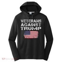 Veterans Against Trump Military Vets Oppose Trump Performance Fleece Hoodie thumb 0