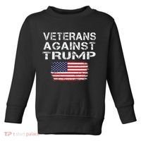Veterans Against Trump Military Vets Oppose Trump Toddler Sweatshirt thumb 0