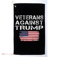 Veterans Against Trump Military Vets Oppose Trump Golf Towel thumb 0