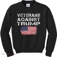 Veterans Against Trump Military Vets Oppose Trump Kids Sweatshirt thumb 0