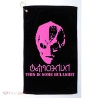 Vanderspeigle Alien This Some Bullshit | Funny Golf Towel thumb 0