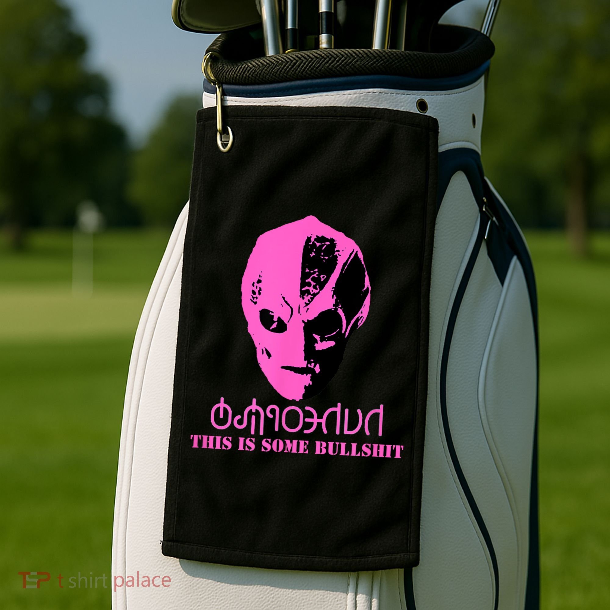 Vanderspeigle Alien This Some Bullshit | Funny Golf Towel