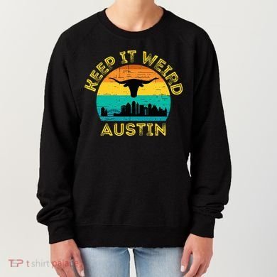 Vintage Austin Texas Keep It Weird Sunset Women's Sweatshirt