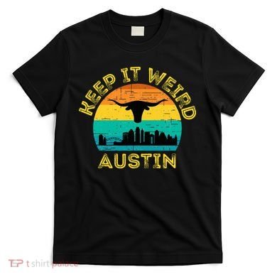 Vintage Austin Texas Keep It Weird Sunset T-Shirt