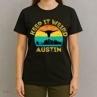 Vintage Austin Texas Keep It Weird Sunset T-Shirt thumb 4