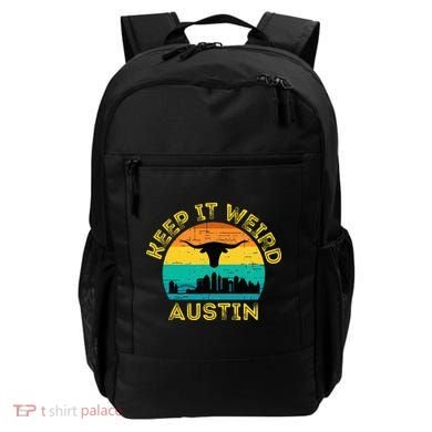 Vintage Austin Texas Keep It Weird Sunset Backpack