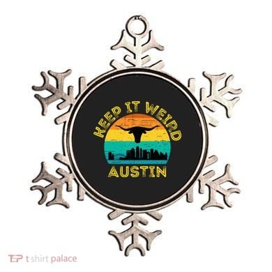 Vintage Austin Texas Keep It Weird Sunset Ornament