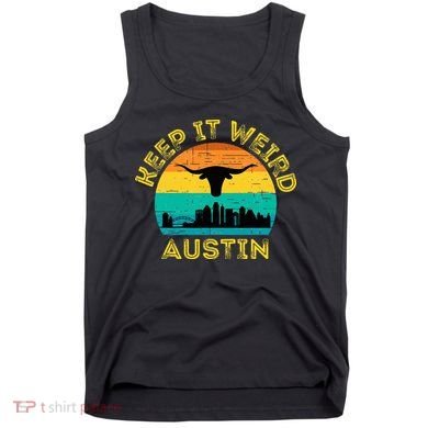 Vintage Austin Texas Keep It Weird Sunset Tank Top