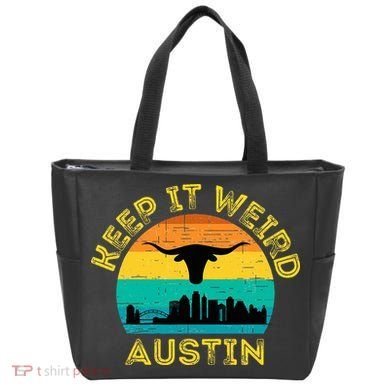 Vintage Austin Texas Keep It Weird Sunset Bag