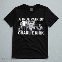 Vintage A True Patriot Charlie Kirk Photo T-Shirt thumb 5