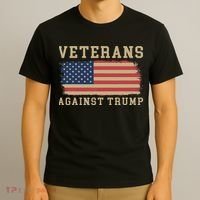 Veterans Against Trump Vintage Usa American Flag Military T-Shirt thumb 3