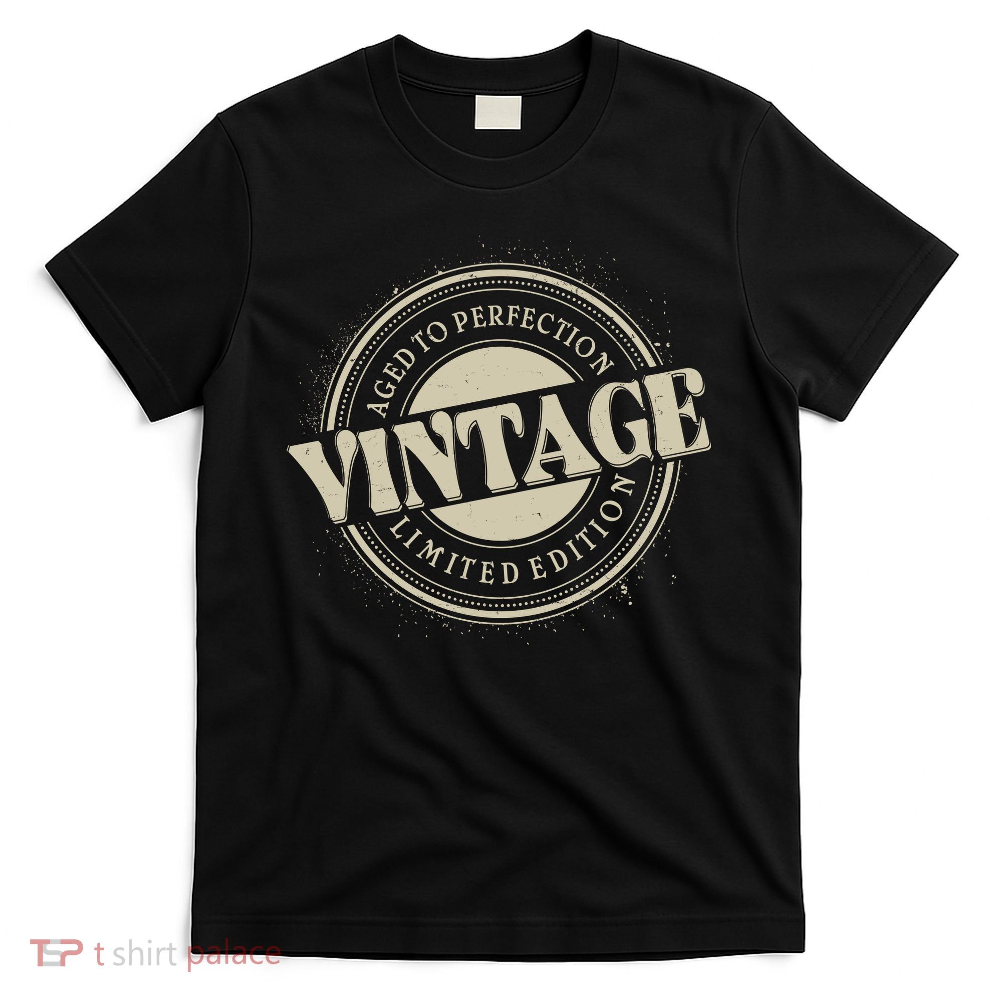 Vintage Age To Perfection Limited Edition Stamp Emblem T-Shirt