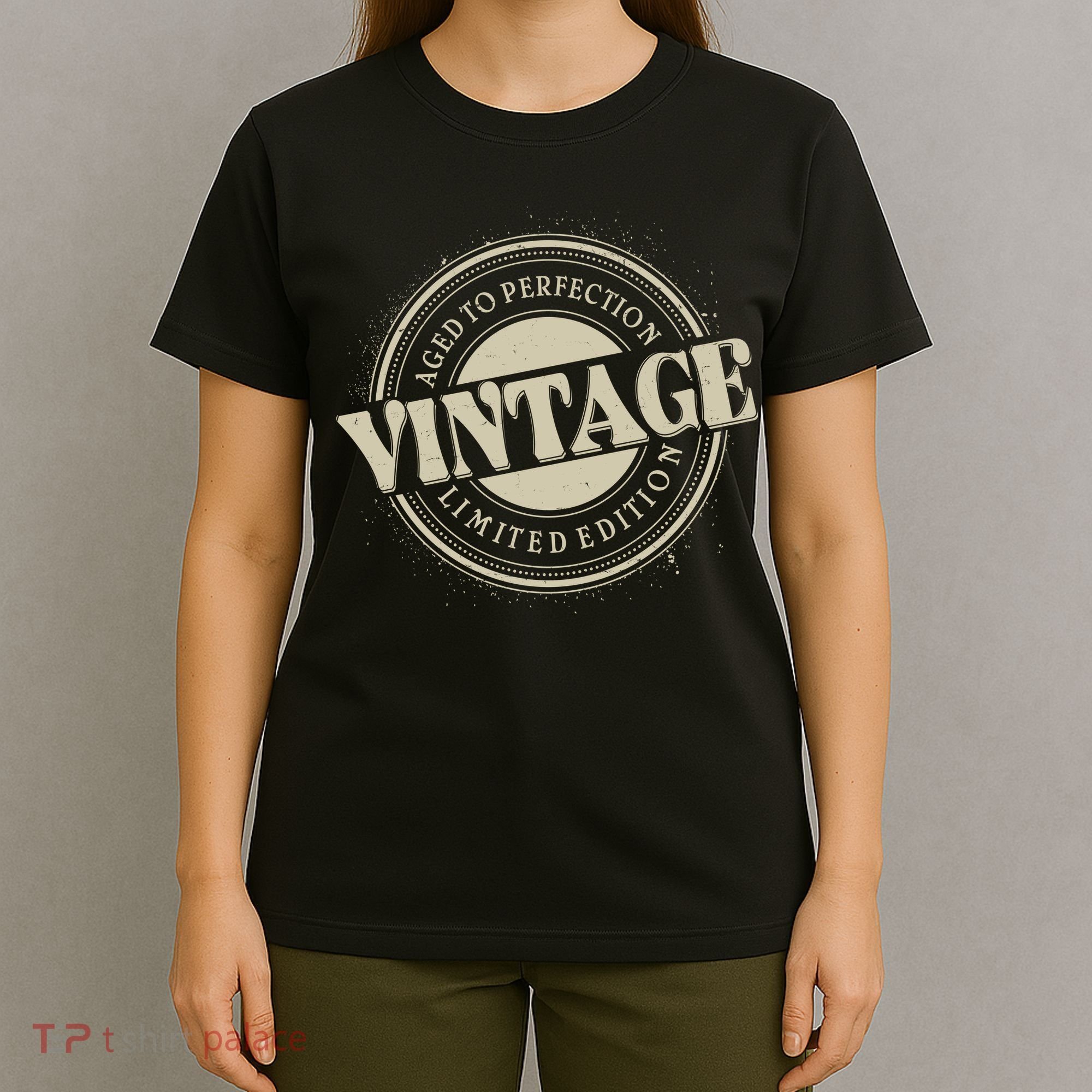 Vintage Age To Perfection Limited Edition Stamp Emblem T-Shirt