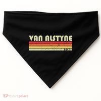 Van Alstyne Tx Texas Funny City Home Root Gift Retro 70s 80s USA-Made Doggie Bandana thumb 0
