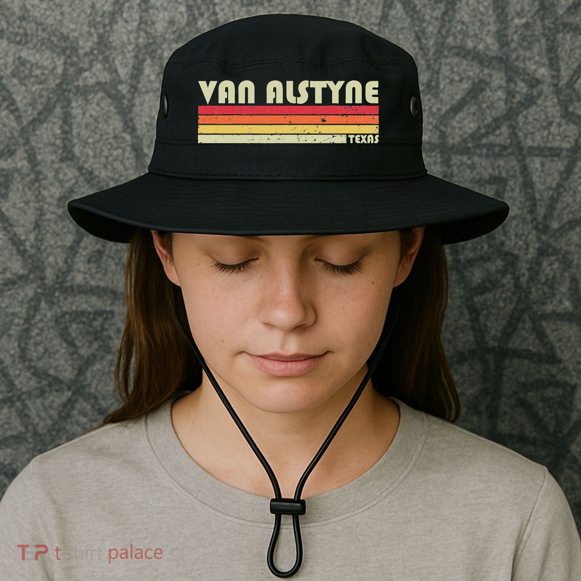 Van Alstyne Tx Texas Funny City Home Root Gift Retro 70s 80s Bucket Hat