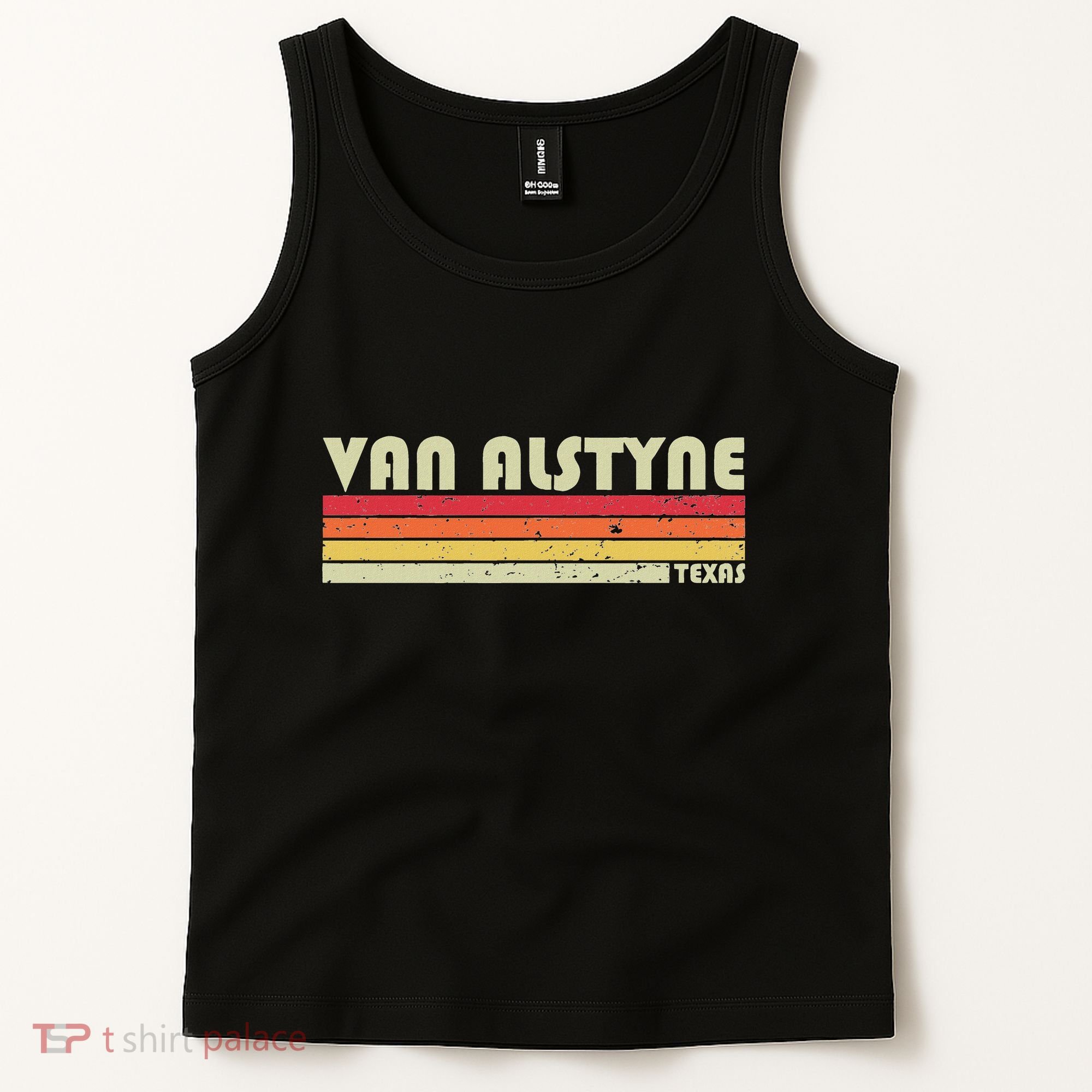 Van Alstyne Tx Texas Funny City Home Root Gift Retro 70s 80s Tank Top