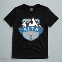 Vintage Alta Utah Illustration Retro Logo Ski T-Shirt thumb 5