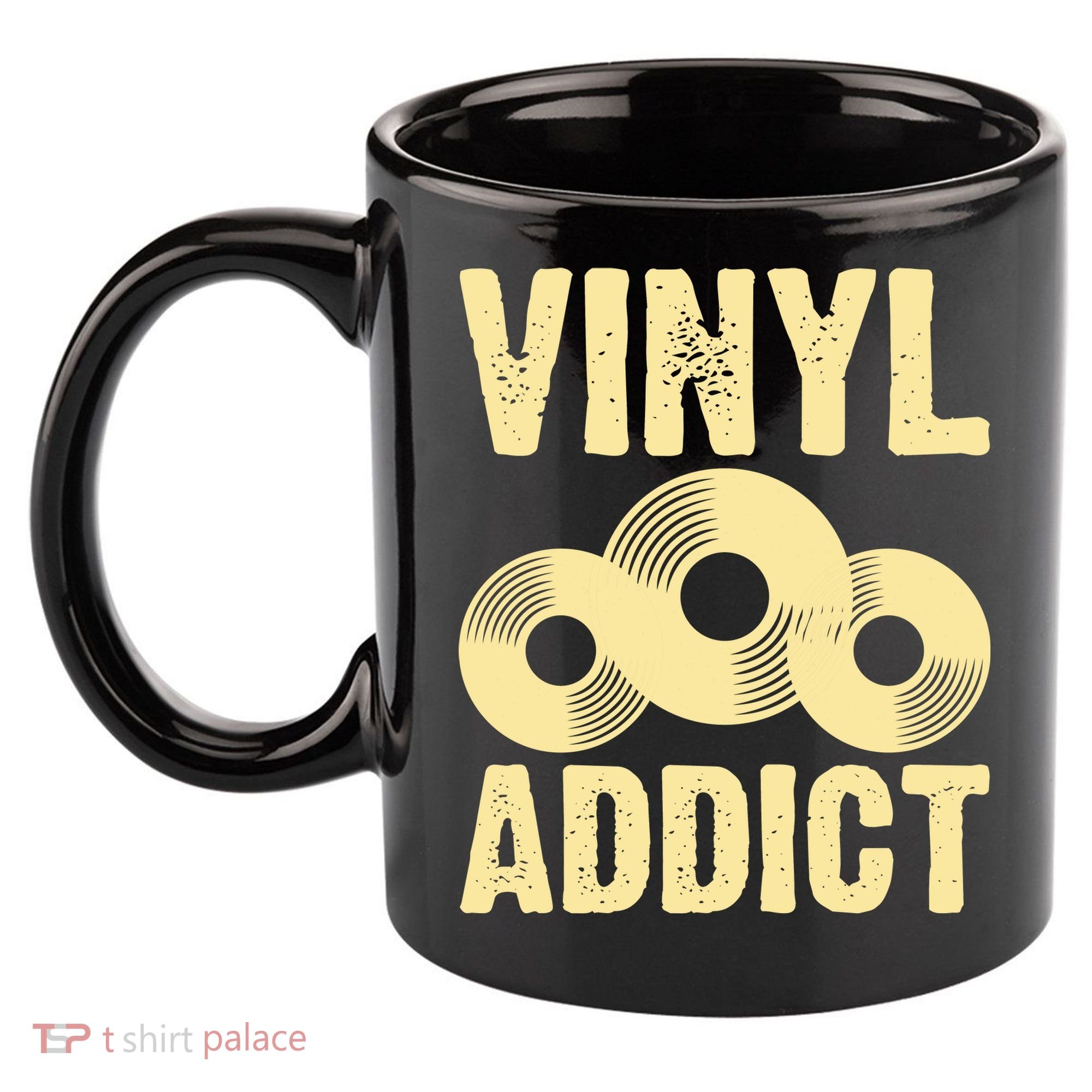 Vinyl Addict 11oz C Handle Ceramic Mug