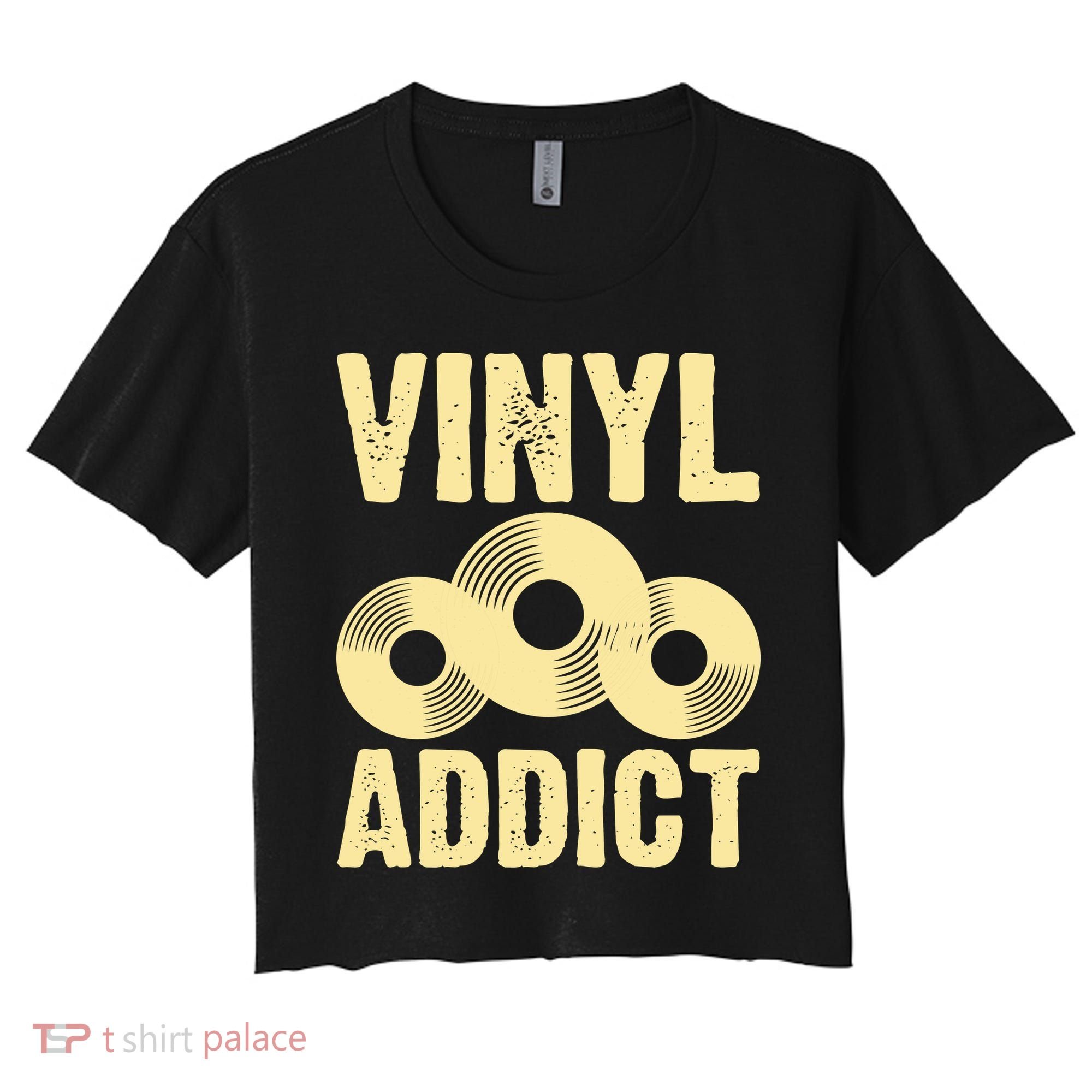 Vinyl Addict Women's Crop Top Tee