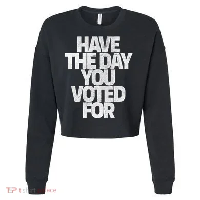 Voting Aftermath Cropped Pullover Crew