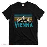 Vienna Austria Vienna Vintage Mountains Alps Ski Souvenir T-Shirt thumb 0
