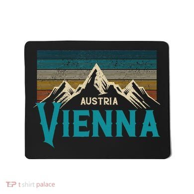Vienna Austria Vienna Vintage Mountains Alps Ski Souvenir Mousepad