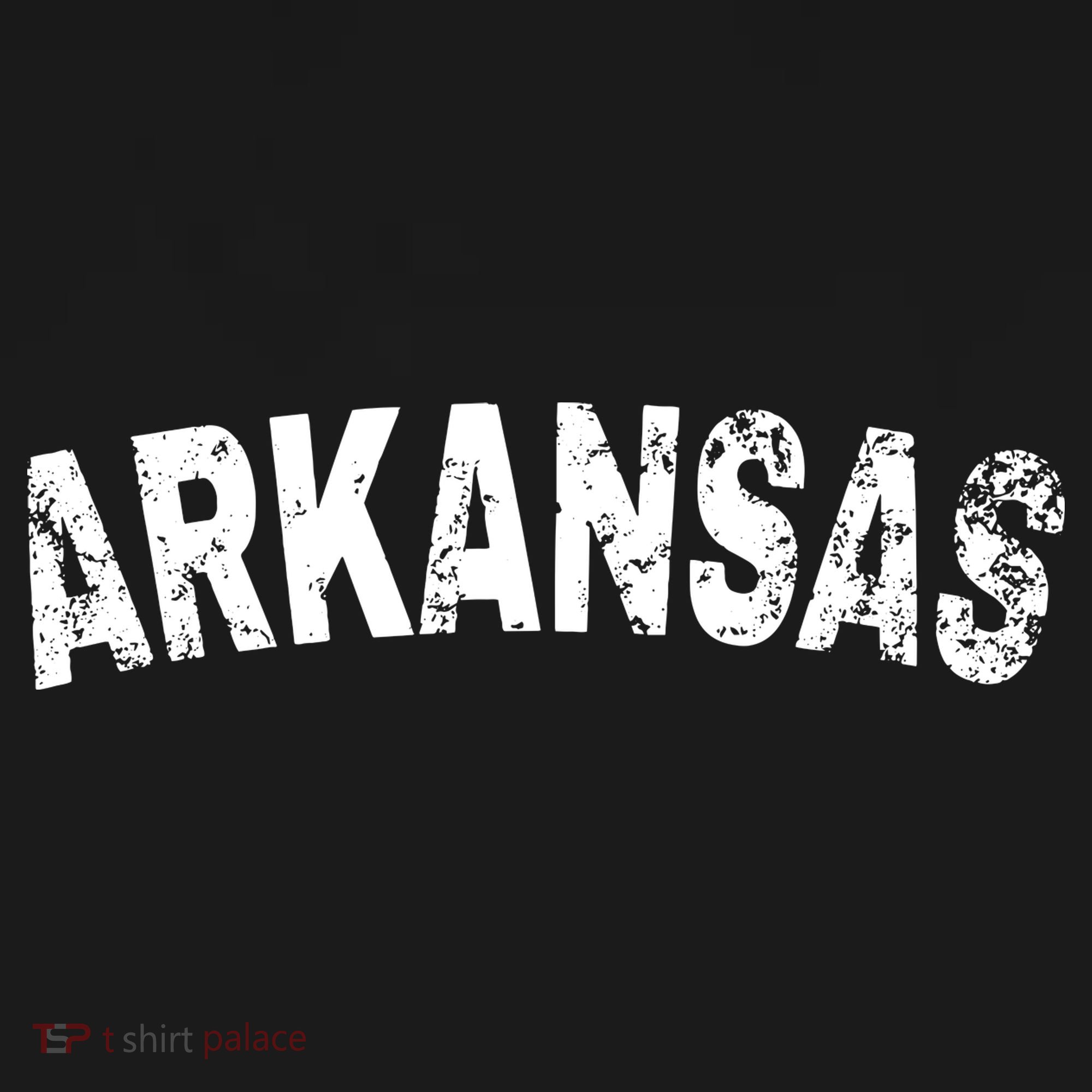 Vintage Arkansas White Text Long Sleeve Shirt