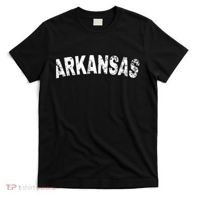 Vintage Arkansas White Text T-Shirt