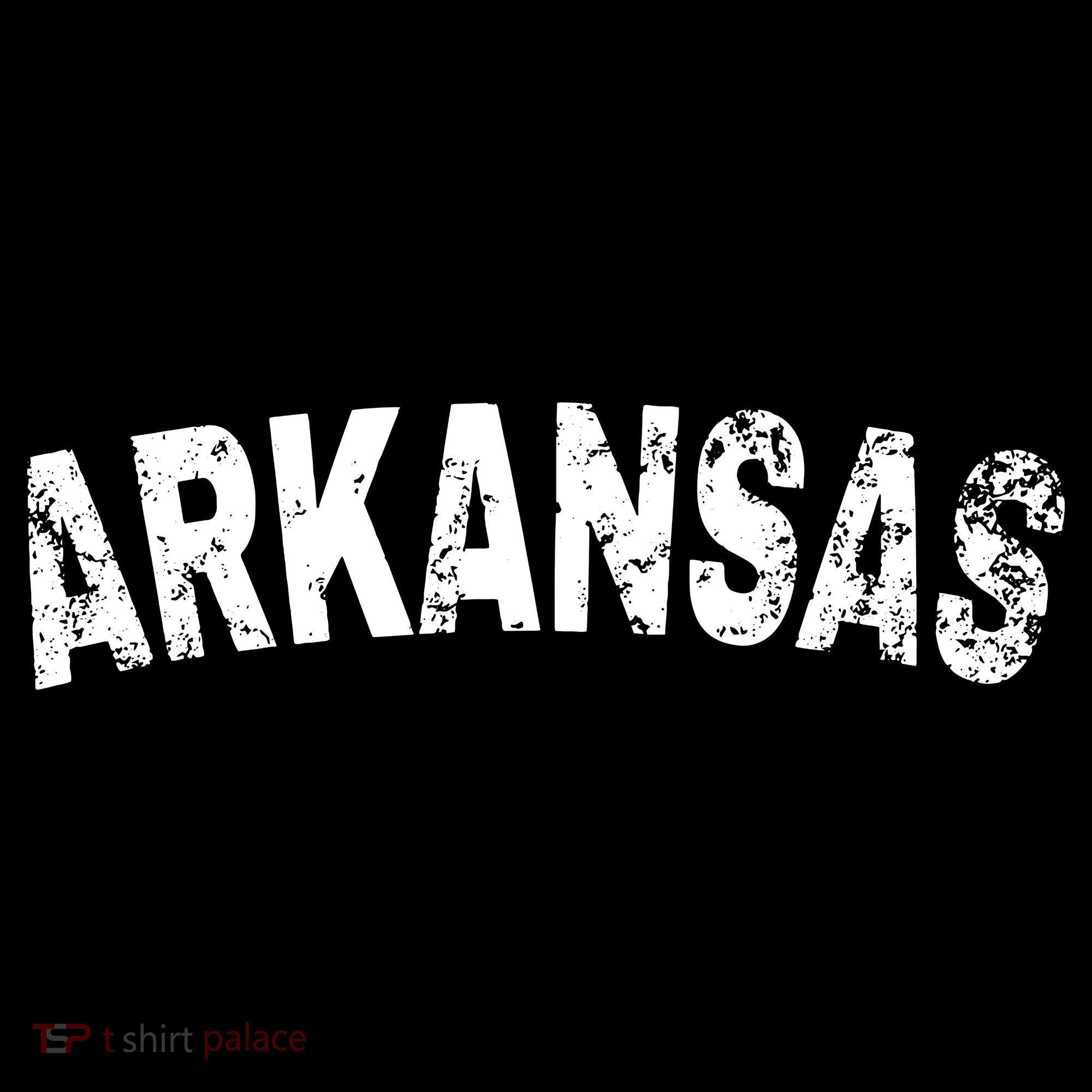 Vintage Arkansas White Text T-Shirt