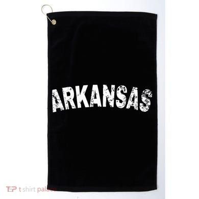 Vintage Arkansas White Text Golf Towel