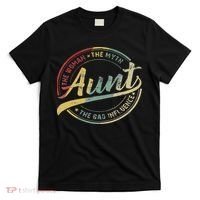 Vintage Aunt Woman Myth Bad Influence Funny Aunt Gift T-Shirt thumb 0