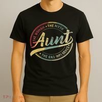 Vintage Aunt Woman Myth Bad Influence Funny Aunt Gift T-Shirt thumb 3