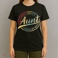 Vintage Aunt Woman Myth Bad Influence Funny Aunt Gift T-Shirt thumb 4