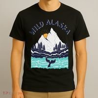 Vintage Alaska Wild Landscape Humpback Whale T-Shirt thumb 3