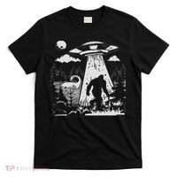 Vintage Alien With Bigfoot & Loch Ness Monster Cryptozoology T-Shirt thumb 0