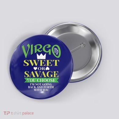Virgo Astrology Zodiac September Birthday Quote Horoscope Gift Button