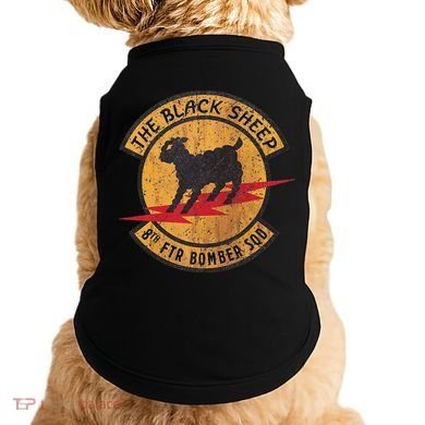 Vintage Black 8th Ftr Bomber Squadron Doggie Tank