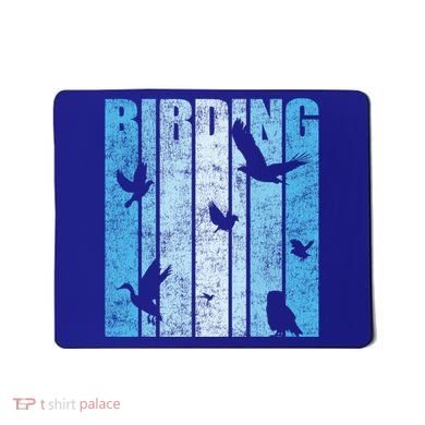 Vintage Birding Artwork Birdwatching Bird Lover Funny Gift Mousepad