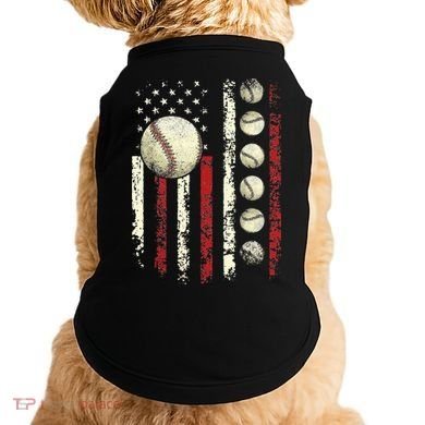 Vintage Baseball American Flag Doggie Tank