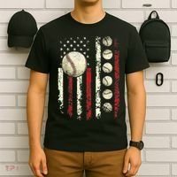 Vintage Baseball American Flag T-Shirt thumb 6