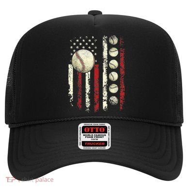 Vintage Baseball American Flag Hat