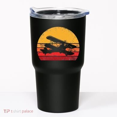 Vintage Biplane Aviator Tumbler