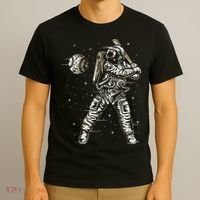 Vintage Baseball Astronaut  Space Baseball T-Shirt thumb 3