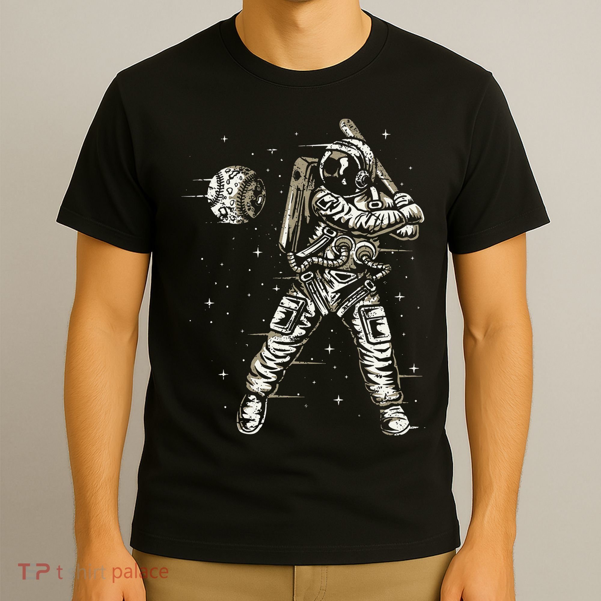 Vintage Baseball Astronaut  Space Baseball T-Shirt